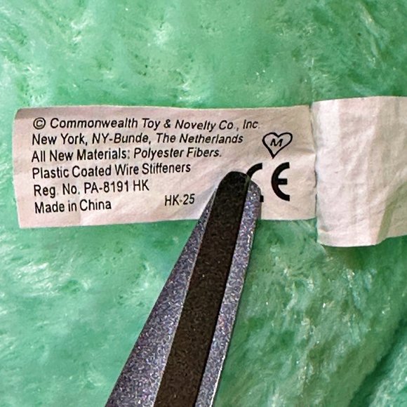 Commonwealth Mint Green Teddy Bear Plush Stuffed Animal Soft Toy 14 Inch - Picture 7 of 8